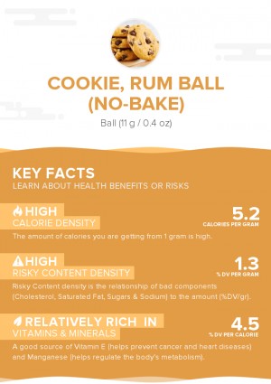 Cookie, rum ball (no-bake)