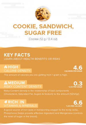 Cookie, sandwich, sugar free