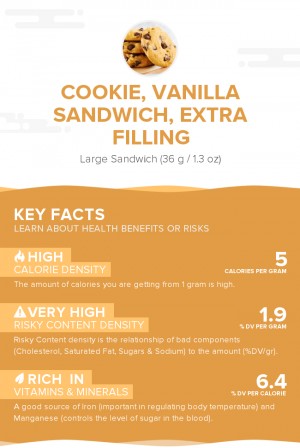 Cookie, vanilla sandwich, extra filling