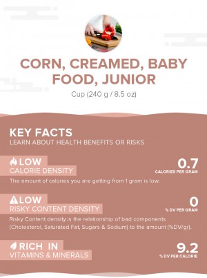 Corn, creamed, baby food, junior