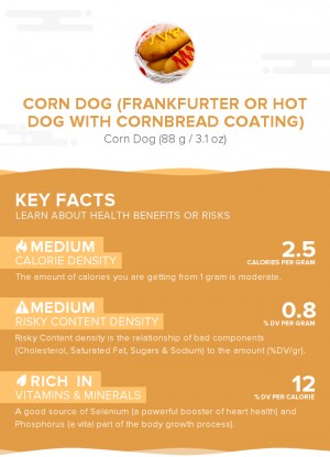 Corn dog (frankfurter or hot dog with cornbread coating)