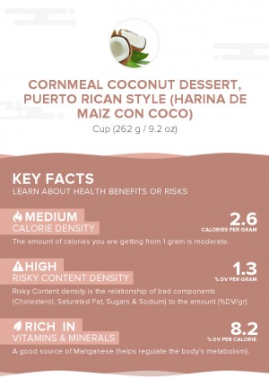Cornmeal coconut dessert, Puerto Rican style (Harina de maiz con coco)