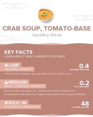 Crab soup, tomato-base