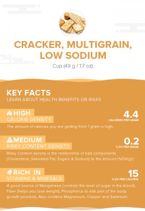 Cracker, multigrain, low sodium