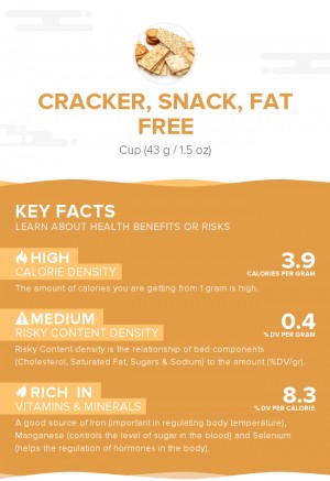 Cracker, snack, fat free