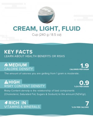 Cream, light, fluid