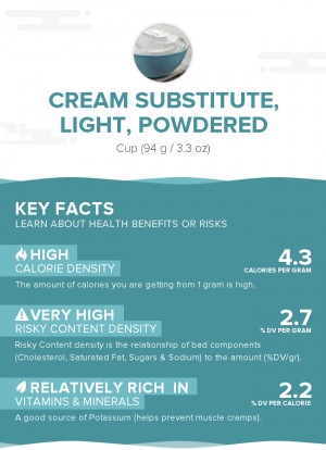 Cream substitute, light, powdered