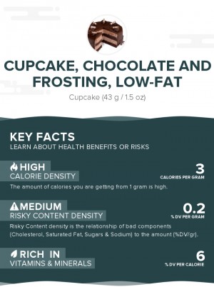 Cupcake, Chocolate and Frosting, Low-Fat