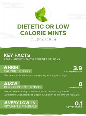 Dietetic or low calorie mints