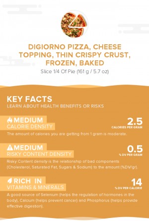 DIGIORNO Pizza, cheese topping, thin crispy crust, frozen, baked
