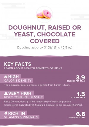 Doughnut, raised or yeast, chocolate covered