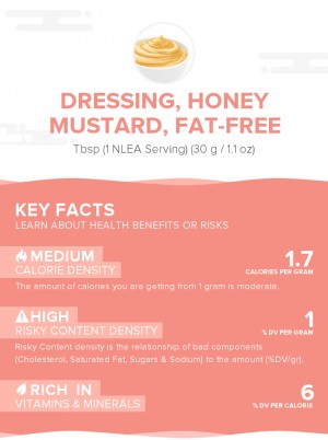 Dressing, honey mustard, fat-free