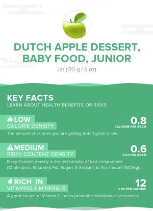 Dutch apple dessert, baby food, junior