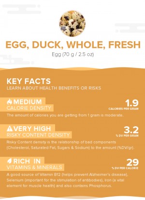 Egg, duck, whole, fresh, raw