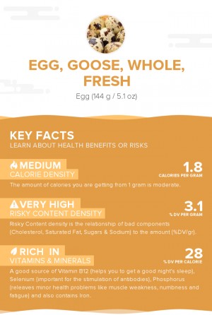 Egg, goose, whole, fresh, raw