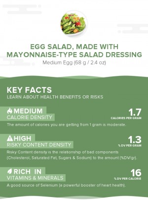 Egg salad, made with mayonnaise-type salad dressing