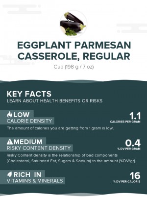 Eggplant parmesan casserole, regular