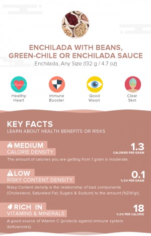 Enchilada with beans, green-chile or enchilada sauce