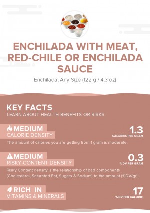 Enchilada with meat, red-chile or enchilada sauce