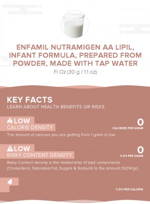 Enfamil Nutramigen AA LIPIL, infant formula, prepared from powder, made with tap water