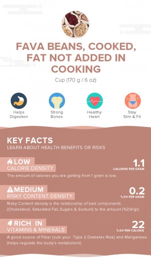 Fava beans, cooked, fat not added in cooking