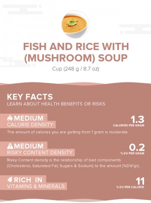 Fish and rice with (mushroom) soup
