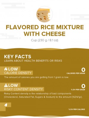 Flavored rice mixture with cheese