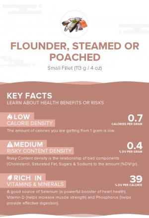 Flounder, steamed or poached