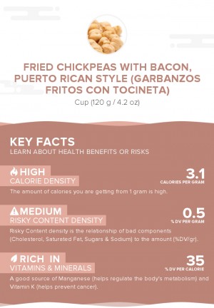 Fried chickpeas with bacon, Puerto Rican style (Garbanzos fritos con tocineta)