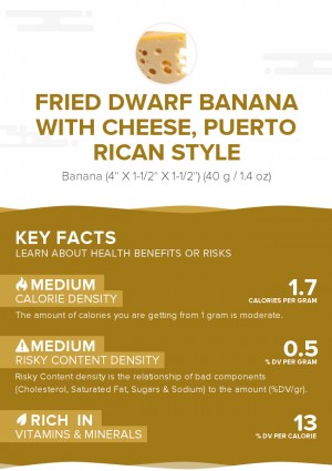 Fried dwarf banana with cheese, Puerto Rican style