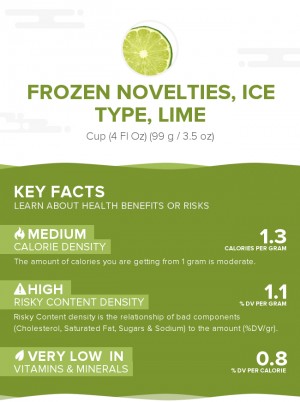 Frozen novelties, ice type, lime