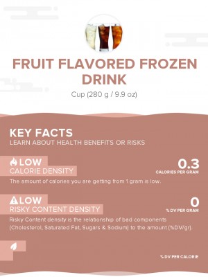 Fruit flavored frozen drink