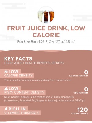 Fruit juice drink, low calorie
