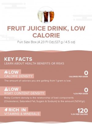 Fruit juice drink, low calorie