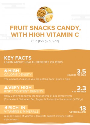 Fruit snacks candy, with high vitamin C