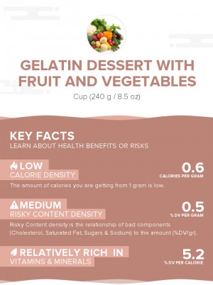 Gelatin dessert with fruit and vegetables