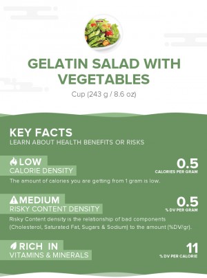 Gelatin salad with vegetables