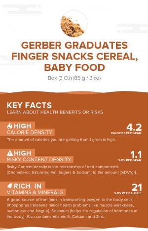 Gerber Graduates Finger Snacks Cereal, baby food