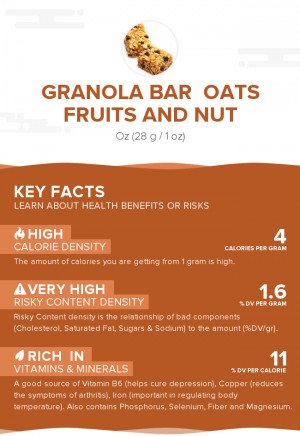 Granola Bar  Oats Fruits And Nut