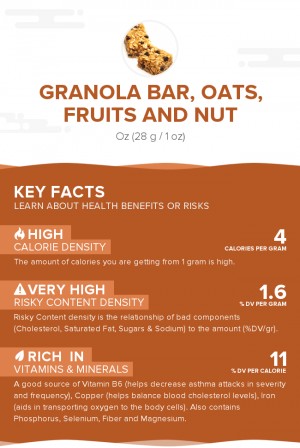 Granola Bar, Oats, Fruits And Nut