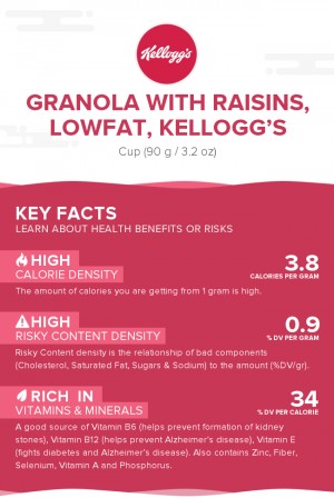 Granola with Raisins, lowfat, Kellogg's