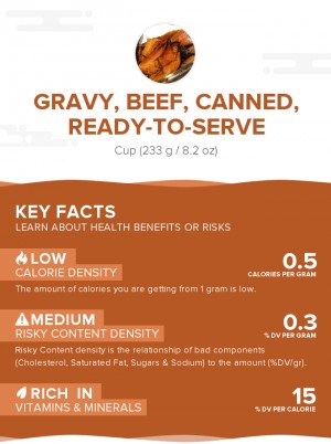 Gravy, beef, canned, ready-to-serve