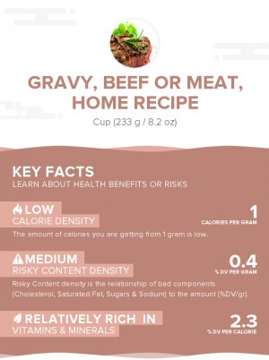 Gravy, beef or meat, home recipe