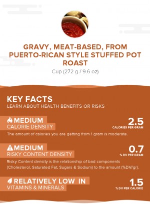 Gravy, meat-based, from Puerto-Rican style stuffed pot roast