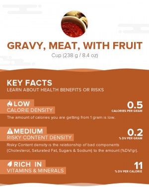 Gravy, meat, with fruit