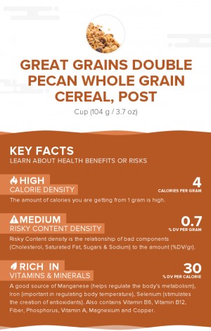 Great Grains Double Pecan Whole Grain Cereal, Post