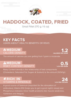 Haddock, coated, fried