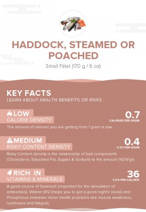 Haddock, steamed or poached