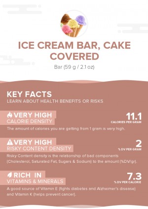 Ice cream bar, cake covered