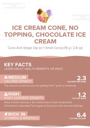 Ice cream cone, no topping, chocolate ice cream